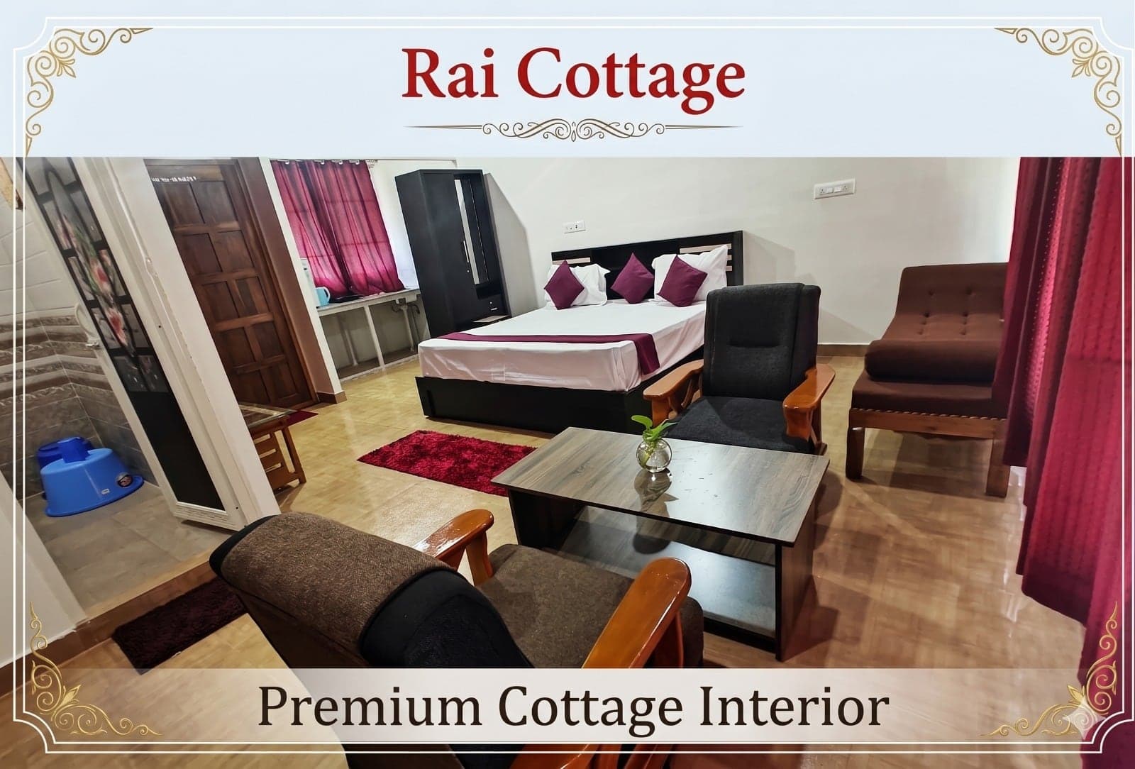 Another view of the Premium Cottage bedroom at Rai Cottage