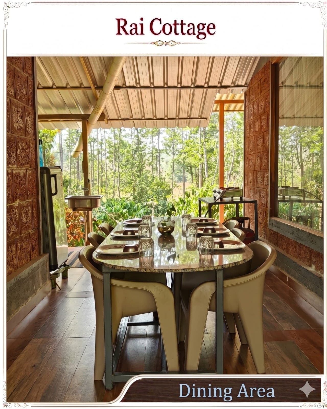 View from a verandah at Rai Cottage over the estate